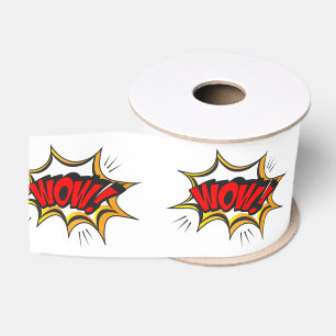 Pop Art Comic Verjaardagsfeest Grosgrain Lint