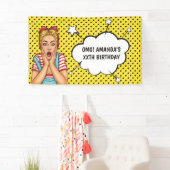 Pop Art Comic Verjaardagsfeest Spandoek (Insitu)