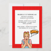 Pop Art Comic Verjaardagsfeest Uitnodiging (Voorkant)