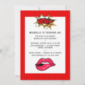 Pop Art Comic Verjaardagsfeest Uitnodiging (Voorkant)