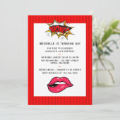 Pop Art Comic Verjaardagsfeest Uitnodiging (Staand voorkant)