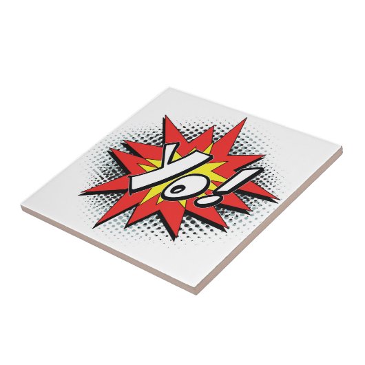 Pop Art Comic Yo! Tegeltje (Zijkant)