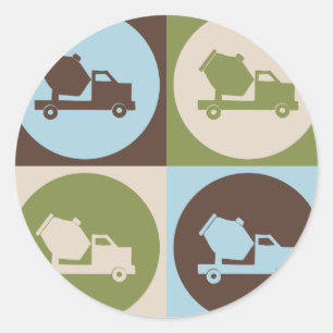 Pop Art Concrete Ronde Sticker
