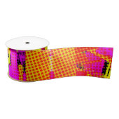 Pop Art Confetti Satijnen Lint (Spoel)