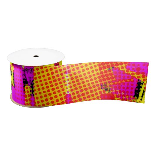 Pop Art Confetti Satijnen Lint (Spoel)