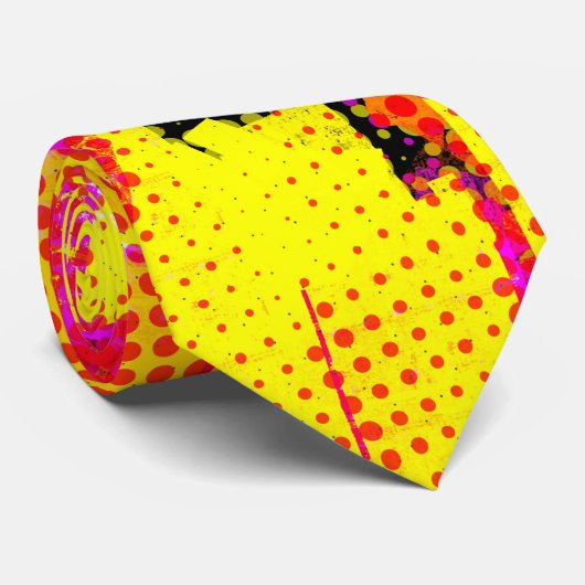 Pop Art Confetti Stropdas (Opgerold)
