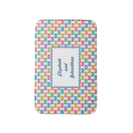 Pop Art Cookies Colorful Macarons Badmat (Voorkant Verticaal)