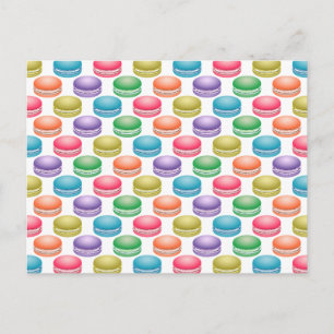 Pop Art Cookies Colorful Macarons Briefkaart