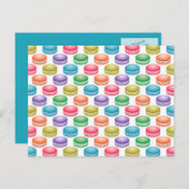 Pop Art Cookies Colorful Macarons Briefkaart (Voorkant / Achterkant)