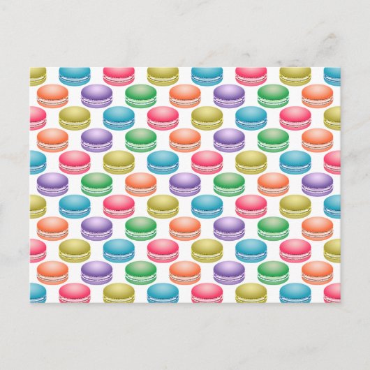 Pop Art Cookies Colorful Macarons Briefkaart (Voorkant)