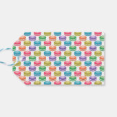 Pop Art Cookies Colorful Macarons Cadeaulabel (Achterkant Horizontaal)