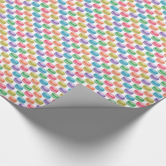 Pop Art Cookies Colorful Macarons Cadeaupapier (Hoek)