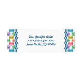 Pop Art Cookies Colorful Macarons Etiket (Voorkant)