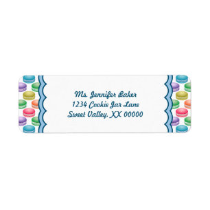 Pop Art Cookies Colorful Macarons Etiket