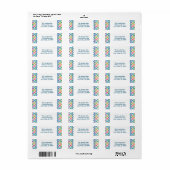 Pop Art Cookies Colorful Macarons Etiket (Full Sheet)