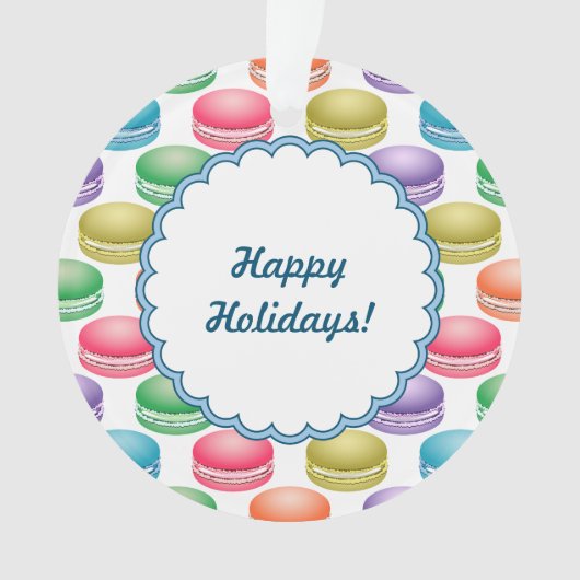 Pop Art Cookies Colorful Macarons Ornament (voorkant)