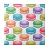 Pop Art Cookies Colorful Macarons Tegeltje (Voorkant)