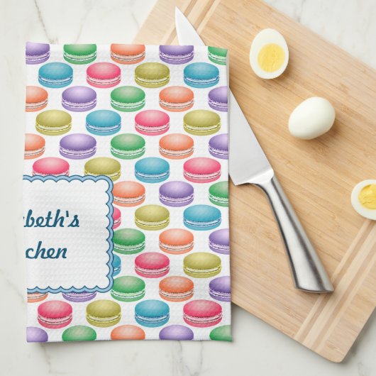 Pop Art Cookies Colorful Macarons Theedoek (Quarter Fold)