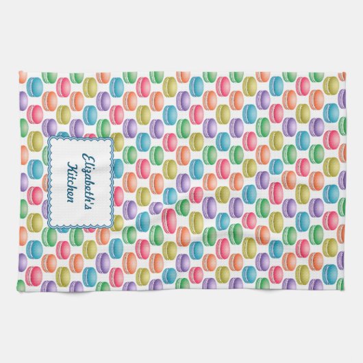 Pop Art Cookies Colorful Macarons Theedoek (Horizontaal)