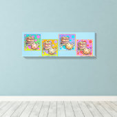 Pop Art COOKIES Gallery Wrapped Canvas Afdruk (Insitu (Houten vloer))