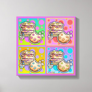Pop Art COOKIES Gallery Wrapped Canvas Afdruk