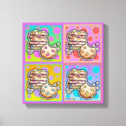 Pop Art COOKIES Gallery Wrapped Canvas Afdruk (Voorkant)
