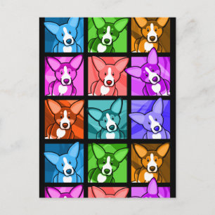 Pop Art Corgi Briefkaart