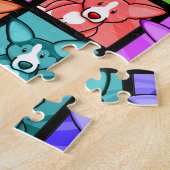 Pop Art Corgi Puzzle Legpuzzel (Zijkant)