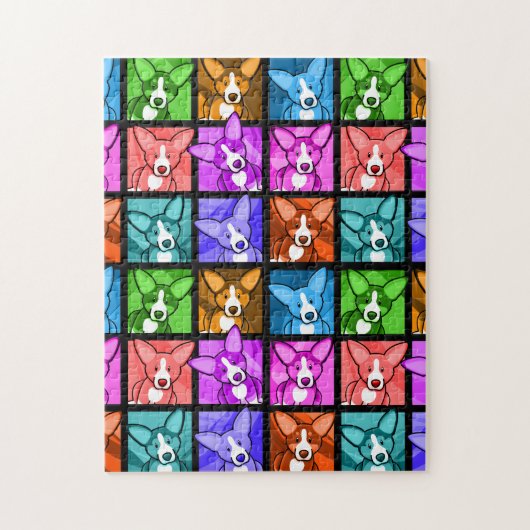 Pop Art Corgi Puzzle Legpuzzel (Verticaal)