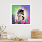Pop Art coronation voor Elizabeth II Poster (Keuken)