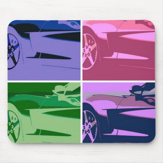 Pop Art Corvettes Muismat (Voorkant)