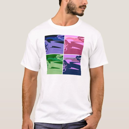 Pop Art Corvettes T-shirt (Voorkant)