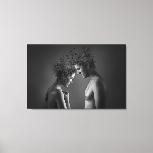 Pop Art Couple Canvas Afdruk (Voorkant)