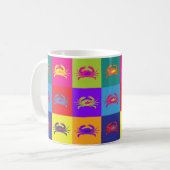 Pop Art Crab Pattern Colorful Koffiemok (Voorkant links)
