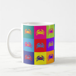 Pop Art Crab Pattern Colorful Koffiemok