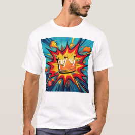 Pop Art Crown met explosief stripontwerp T-shirt
