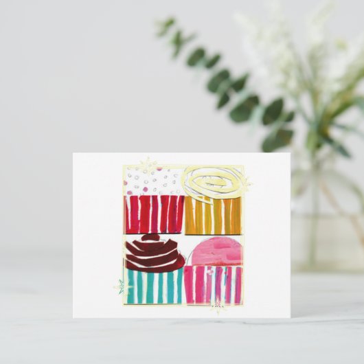 Pop Art Cupcakes Briefkaart (Staand voorkant)