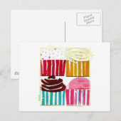 Pop Art Cupcakes Briefkaart (Voorkant / Achterkant)