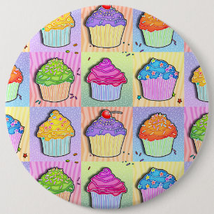 Pop Art CUPCAKES BUTTON