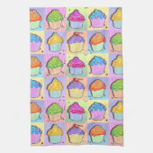 Pop Art CUPCAKES Kitchen TOWEL Theedoek (Verticaal)