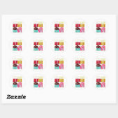 Pop Art Cupcakes Ronde Sticker (Vel)
