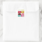 Pop Art Cupcakes Ronde Sticker (Tas)