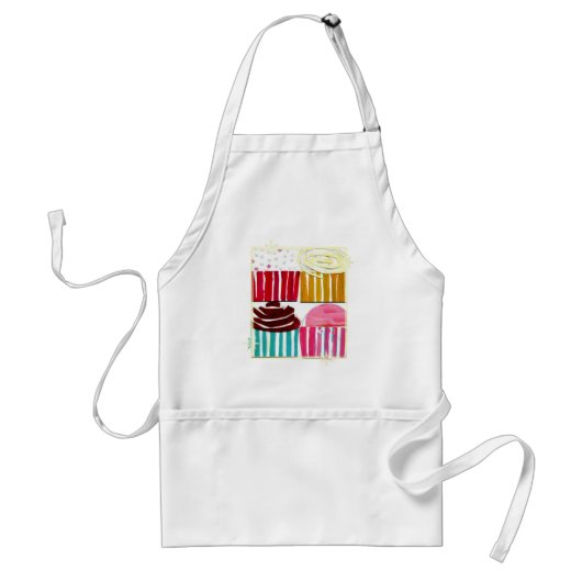 Pop Art Cupcakes Standaard Schort (Voorkant)