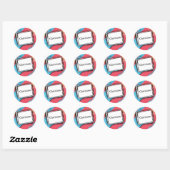 Pop Art Custom Name Design: levendige en gedurfde Ronde Sticker (Vel)