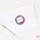 Pop Art Custom Name Design: levendige en gedurfde Ronde Sticker (Envelop)