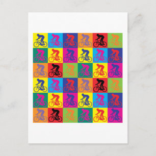 Pop Art Cycling Briefkaart