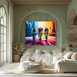 Pop Art Cycling Race Wall Art – Bike Racing Print