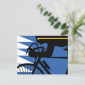 Pop Art Cyclist Briefkaart (Staand voorkant)