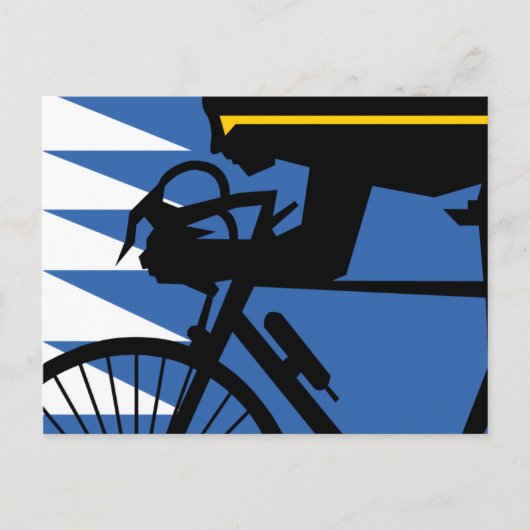 Pop Art Cyclist Briefkaart (Voorkant)