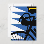 Pop Art Cyclist Briefkaart (Voorkant / Achterkant)